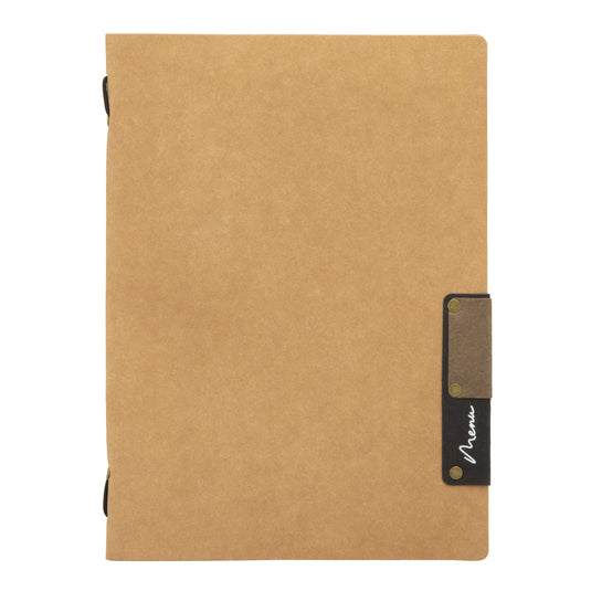 Fiber menu card A5 pack of 10 Beige Custom Wood Designs __label: Multibuy black-fiber-menu-card-a5-pack-of-10-53613294322007