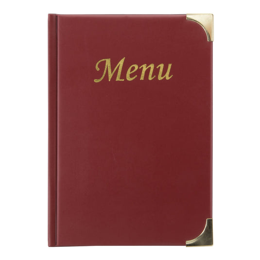 Menu holder 8 x A5 pack of 10 Wine Red Custom Wood Designs __label: Multibuy black-menu-holder-8-x-a5-pack-of-10-53613309428055