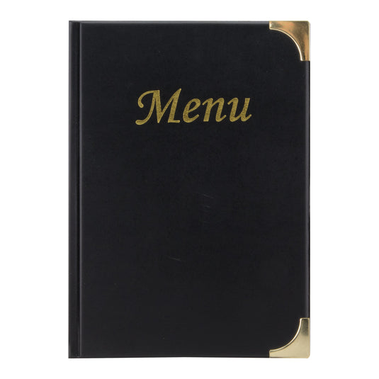 Menu holder 8 x A5 pack of 10 Black Custom Wood Designs __label: Multibuy black-menu-holder-8-x-a5-pack-of-10-53613311099223