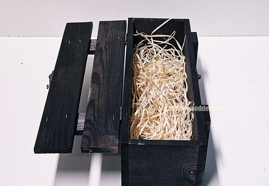 Rustic Bottle Box - Black Single x 25 Bottle box Custom Wood Designs __label: Multibuy Bottle Box bottle-box-default-title-rustic-bottle-box-black-single-53613428900183