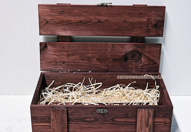 Load image into Gallery viewer, Rustic Bottle Box - Burgundy Double x 25 Bottle box Custom Wood Designs __label: Multibuy Bottle Box gift box Gift Boxes wooden Box bottle-box-default-title-rustic-bottle-box-burgundy-double-52615871398231
