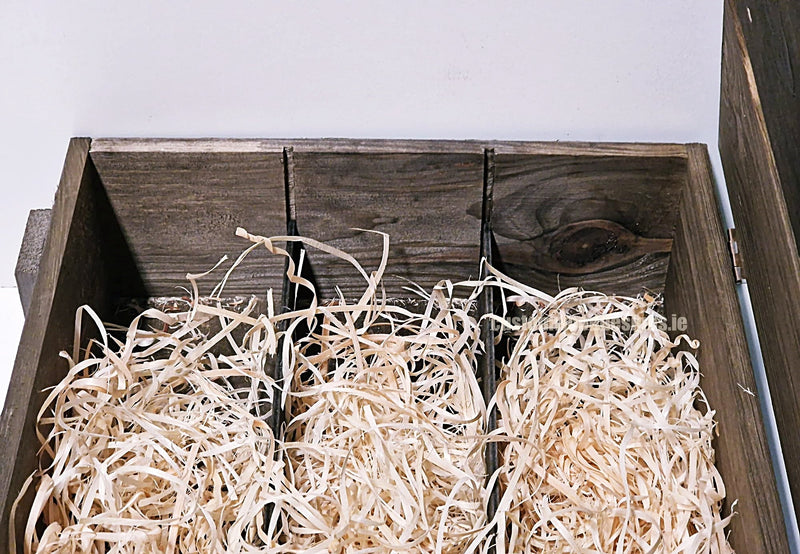 Load image into Gallery viewer, Rustic 3 Bottle Box - Brown x 25 Corporate Gift Box with Wood Wool Custom Wood Designs __label: Multibuy box corporate gift hamper triple wine box wood wool corporate-gift-box-with-wood-wool-1-rustic-3-bottle-box-brown-x-25-52615553024343
