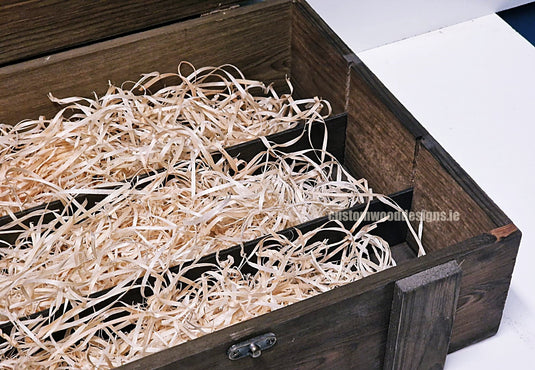 Rustic 3 Bottle Box - Brown x 25 Corporate Gift Box with Wood Wool Custom Wood Designs __label: Multibuy box corporate gift hamper triple wine box wood wool corporate-gift-box-with-wood-wool-1-rustic-3-bottle-box-brown-x-25-53612193644887