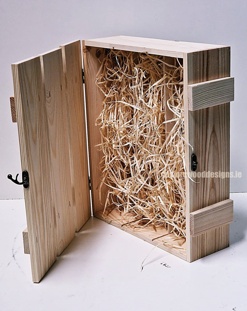 Load image into Gallery viewer, Rustic 3 Bottle Box - Natural x 25 Corporate Gift Box with Wood Wool Custom Wood Designs __label: Multibuy box corporate gift hamper triple wine box wood wool corporate-gift-box-with-wood-wool-1-rustic-3-bottle-box-natural-x-25-52614910509399
