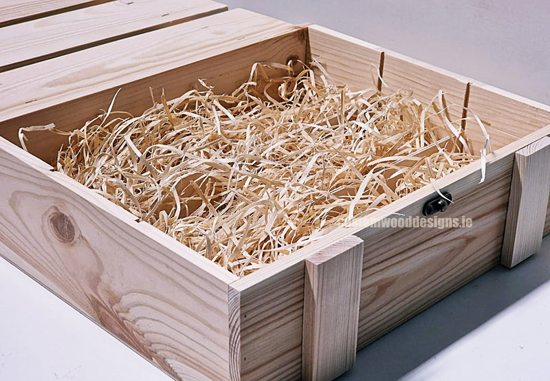 Load image into Gallery viewer, Rustic 3 Bottle Box - Natural x 25 Corporate Gift Box with Wood Wool Custom Wood Designs __label: Multibuy box corporate gift hamper triple wine box wood wool corporate-gift-box-with-wood-wool-1-rustic-3-bottle-box-natural-x-25-53612206948695
