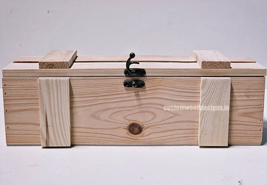 Rustic Bottle Box - Natural Single x 25 Corporate Gift Box with Wood Wool Custom Wood Designs __label: Multibuy gift gift box single box wine box wood wool corporate-gift-box-with-wood-wool-1-rustic-bottle-box-natural-single-53612186108247