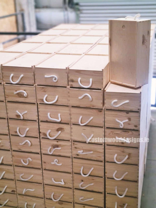 Sliding Lid 2 Bottle Box - Natural x 25 Corporate Gift Box with Wood Wool Custom Wood Designs box corporate double wine gift wine wood wool corporate-gift-box-with-wood-wool-1-sliding-lid-2-bottle-box-natural-x-25-53612165267799