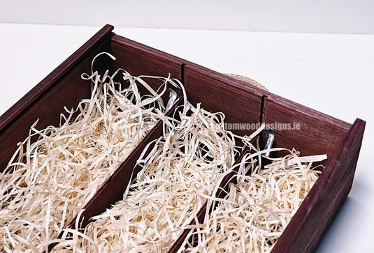 Sliding Lid 3 Bottle Box - Burgundy x25 Corporate Gift Box with Wood Wool Custom Wood Designs box corporate gift hamper triple wine box wood wool corporate-gift-box-with-wood-wool-25-sliding-lid-3-bottle-box-burgundy-x25-52627104661847