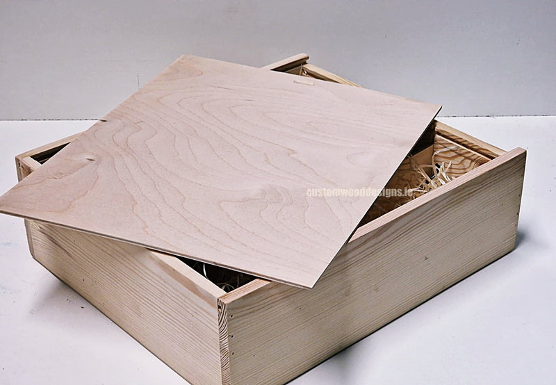 Load image into Gallery viewer, Sliding Lid 3 Bottle Box - Natural x25 Corporate Gift Box with Wood Wool Custom Wood Designs box corporate gift hamper triple wine box wood wool corporate-gift-box-with-wood-wool-25-sliding-lid-3-bottle-box-natural-x25-52626277892439
