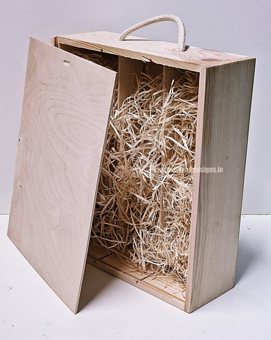 Sliding Lid 3 Bottle Box - Natural x25 Corporate Gift Box with Wood Wool Custom Wood Designs box corporate gift hamper triple wine box wood wool corporate-gift-box-with-wood-wool-25-sliding-lid-3-bottle-box-natural-x25-52626278711639