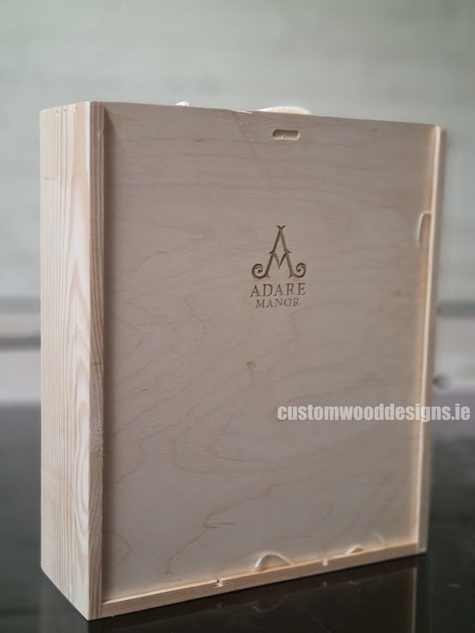 Sliding Lid 3 Bottle Box - Natural x25 Corporate Gift Box with Wood Wool Custom Wood Designs box corporate gift hamper triple wine box wood wool corporate-gift-box-with-wood-wool-25-sliding-lid-3-bottle-box-natural-x25-53612168675671