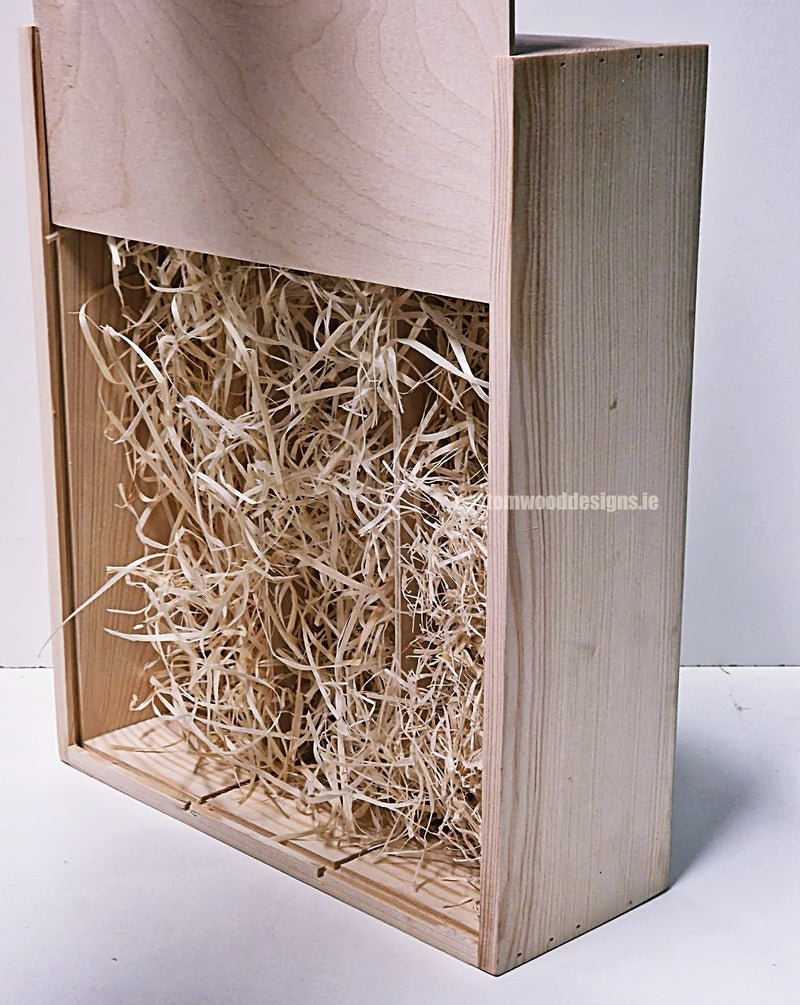 Load image into Gallery viewer, Sliding Lid 3 Bottle Box - Natural x25 Corporate Gift Box with Wood Wool Custom Wood Designs box corporate gift hamper triple wine box wood wool corporate-gift-box-with-wood-wool-25-sliding-lid-3-bottle-box-natural-x25-53612170707287
