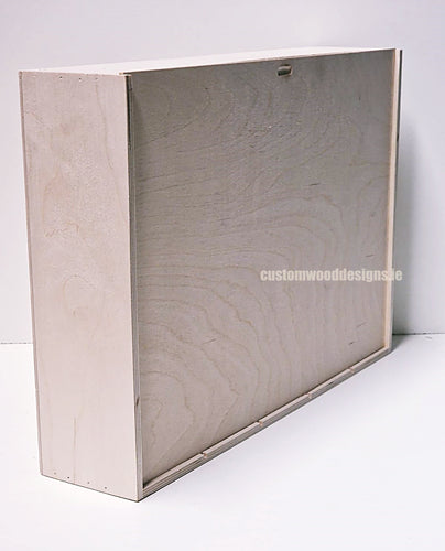 Sliding Lid 5 Bottle Box - Natural x 25 Corporate Gift Box with Wood Wool Custom Wood Designs box corporate gift hamper triple wine box wood wool corporate-gift-box-with-wood-wool-25-sliding-lid-5-bottle-box-natural-x-25-53613495451991