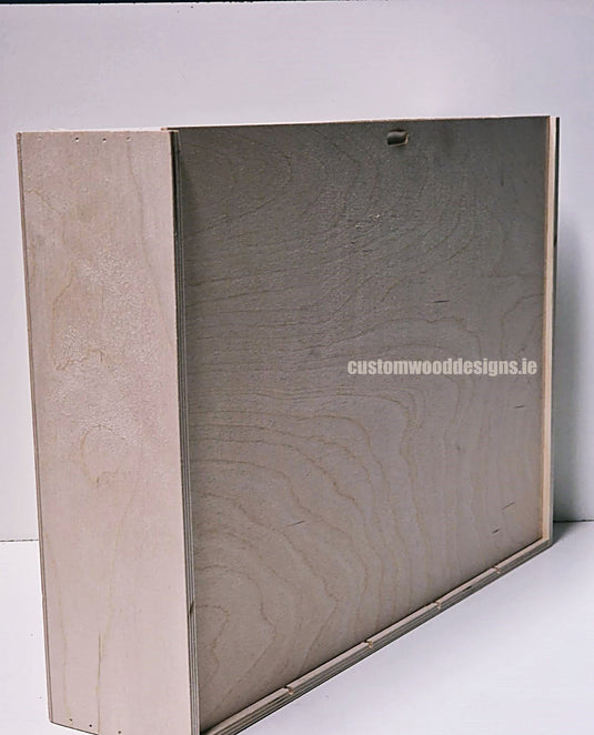 Sliding Lid 5 Bottle Box - Natural x 25 Corporate Gift Box with Wood Wool Custom Wood Designs box corporate gift hamper triple wine box wood wool corporate-gift-box-with-wood-wool-25-sliding-lid-5-bottle-box-natural-x-25-53613498794327