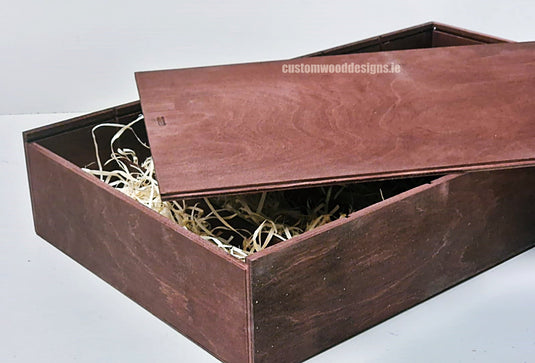 Sliding Lid 6 Bottle Box - Burgundy x 25 Corporate Gift Box with Wood Wool Custom Wood Designs box corporate gift hamper triple wine box wood wool corporate-gift-box-with-wood-wool-25-sliding-lid-6-bottle-box-burgundy-x-25-53613516783959