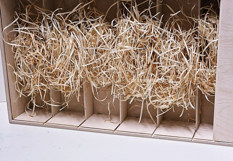 Load image into Gallery viewer, Sliding Lid 6 Bottle Box - Natural x 25 Corporate Gift Box with Wood Wool Custom Wood Designs box corporate gift hamper triple wine box wood wool corporate-gift-box-with-wood-wool-50-sliding-lid-6-bottle-box-natural-x-25-53612177162583
