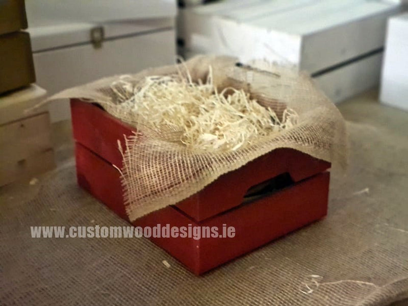 Load image into Gallery viewer, Small Hamper Crate Red SCHR 31 x 23 x 15 cm Create Your Own Hamper Custom Wood Designs crate crateburlap diy hamper make your own small wood wool create-your-own-hamper-default-title-small-hamper-crate-red-schr-31-x-23-x-15-cm-53612137283927
