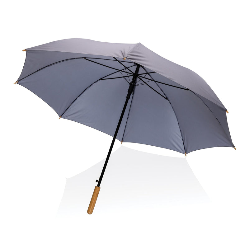 Load image into Gallery viewer, 27" bamboo handle umbrella pack of 12 Anthracite Custom Wood Designs __label: Multibuy dark-blue-27-bamboo-handle-umbrella-pack-of-12-53613418217815

