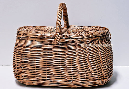 10 x Oval Picnic Basket - 30hx38x24cm Custom Wood Designs __label: Multibuy default-title-10-x-oval-picnic-basket-30hx38x24cm-52960311771479