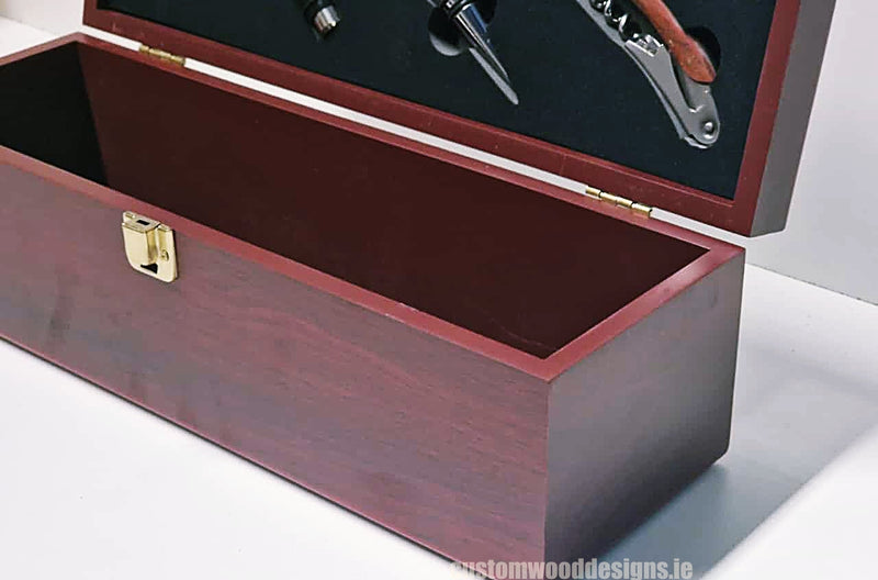 Load image into Gallery viewer, Bamboo Wine Box &amp; Opener set - Rosewood Custom Wood Designs default-title-bamboo-wine-box-opener-set-rosewood-53613571146071
