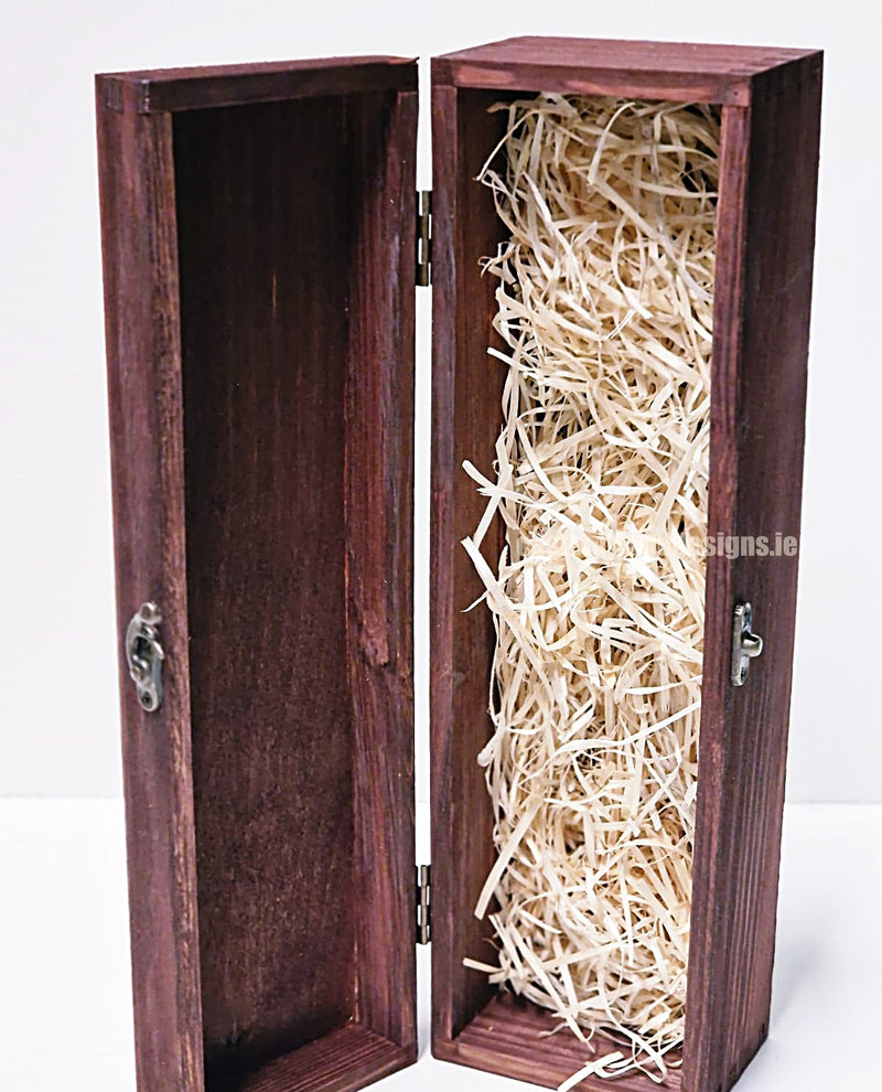 Load image into Gallery viewer, Hinged Lid 1 Bottle Box - Burgundy x25 Custom Wood Designs __label: Multibuy Bottle Box Bottle Boxes gift box Gift Boxes Single bottle box wooden Box default-title-hinged-lid-1-bottle-box-burgundy-x25-52627341050199

