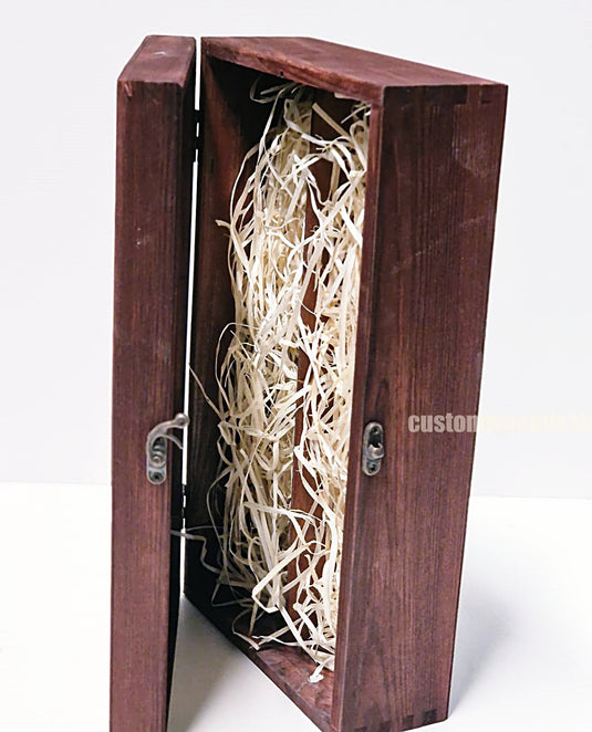 Hinged Lid 2 Bottle Box - Burgundy x25 Custom Wood Designs __label: Multibuy Bottle Box Bottle Boxes gift box Gift Boxes Single bottle box wooden Box default-title-hinged-lid-2-bottle-box-burgundy-x25-53613550567767