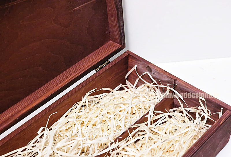 Load image into Gallery viewer, Hinged Lid 2 Bottle Box - Burgundy x25 Custom Wood Designs __label: Multibuy Bottle Box Bottle Boxes gift box Gift Boxes Single bottle box wooden Box default-title-hinged-lid-2-bottle-box-burgundy-x25-53613553647959
