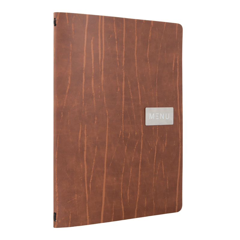 Load image into Gallery viewer, Leather menu A4 pack of 10 Custom Wood Designs __label: Multibuy default-title-leather-menu-a4-pack-of-10-53613232816471
