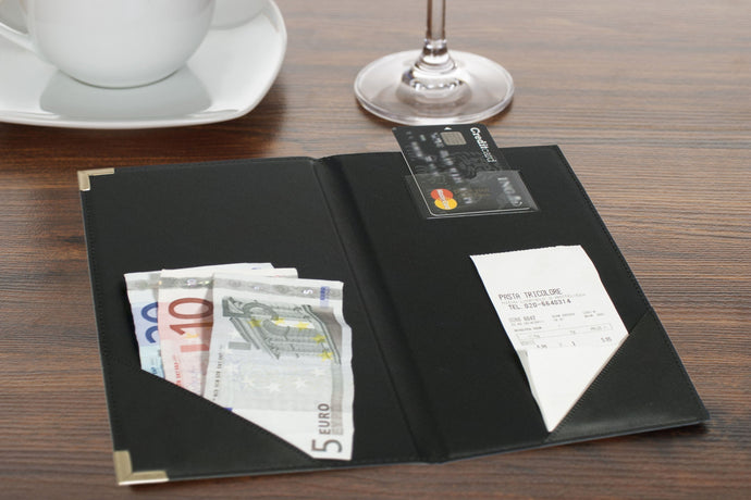 Leather style bill presenter pack of 10 Custom Wood Designs __label: Multibuy default-title-leather-style-bill-presenter-pack-of-10-53613256081751