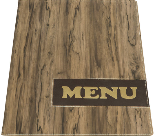 Leather style menu holder A4 pack of 10 Custom Wood Designs __label: Multibuy default-title-leather-style-menu-holder-a4-pack-of-10-53613298614615