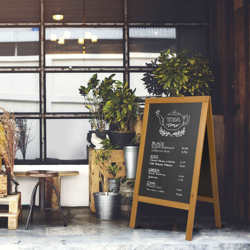 Load image into Gallery viewer, Pavement Sign Teak 125x70.5x57cm Custom Wood Designs default-title-pavement-sign-teak-125x70-5x57cm-53612343296343
