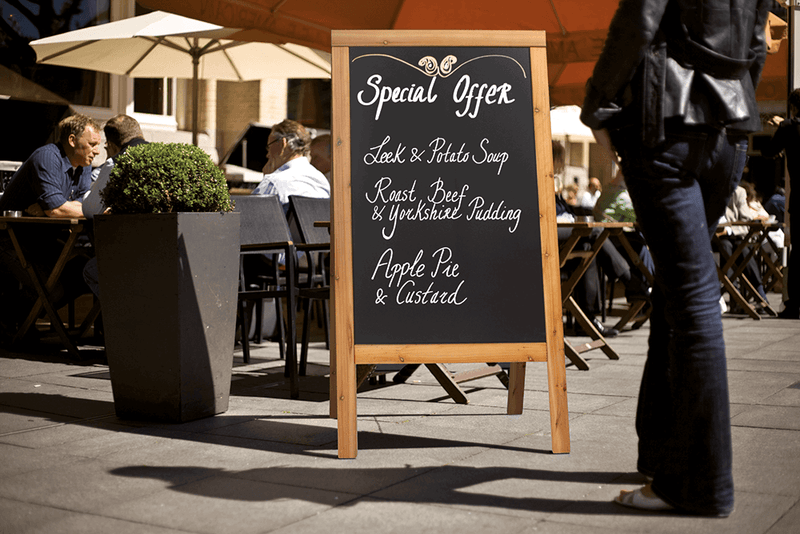 Load image into Gallery viewer, Pavement Sign Teak Large 125x69x68.5cm Custom Wood Designs default-title-pavement-sign-teak-large-125x69x68-5cm-53612349129047
