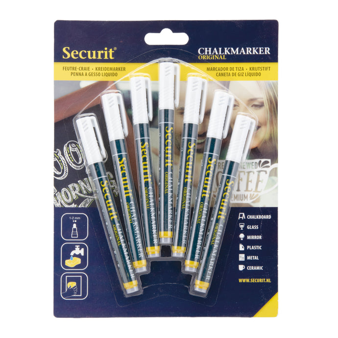 White Chalk markers set of 7 Custom Wood Designs default-title-white-chalk-markers-set-of-7-53613628817751