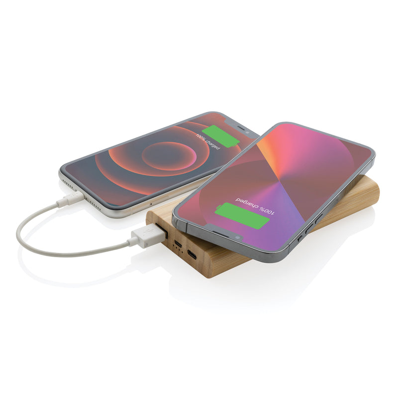 Load image into Gallery viewer, Wooden bamboo 5W wireless powerbank pack of 25 Custom Wood Designs __label: Multibuy default-title-wooden-bamboo-5w-wireless-powerbank-pack-of-25-53613207093591
