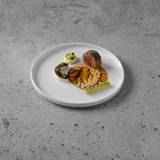 Pure plate with high rim, 210mm-Deep plate