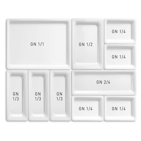 1/3 GN tray in melamine, white-Melamine GN tray
