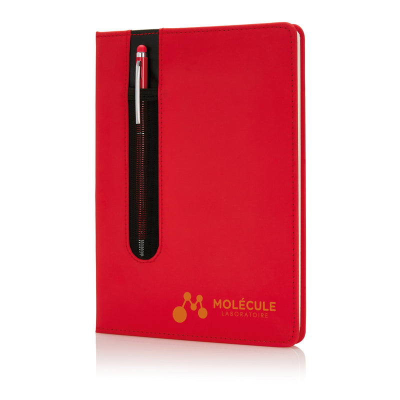 Load image into Gallery viewer, Standard hardcover PU A5 notebook with stylus pen - Custom Wood Designs
