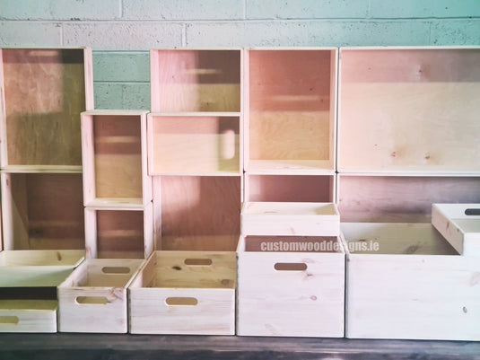 KnobiOne - Pine Wood Tray 30 X 20 X 7 cm OB1 Pine Box with Handle pin bedroom deco box crate room deco wood wooden pine-box-with-handle-default-title-knobione-pine-wood-tray-30-x-20-x-7-cm-ob1-53611830116695