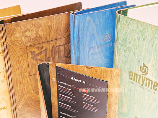 20 x Wood Menu 20x40cm Custom Wood Designs __label: Multibuy red-20-x-wood-menu-20x40cm-53612710166871
