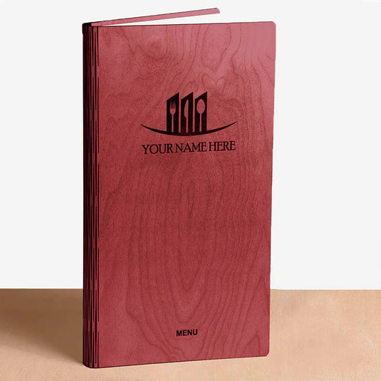 20 x Wood Menu 20x40cm Red Custom Wood Designs __label: Multibuy red-20-x-wood-menu-20x40cm-53612710756695