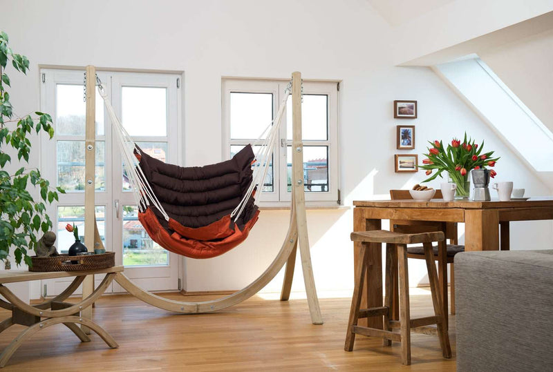 Load image into Gallery viewer, Hanging chair XL &amp; frame Set Swing Chair Amazonas __label: NEW swing-chair-sand-hanging-chair-xl-frame-set-53612480201047
