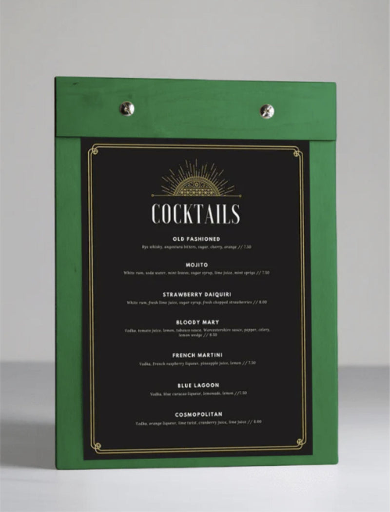 Load image into Gallery viewer, 20 x Hardwood Clipboards - 21x30cm Green Custom Wood Designs __label: Multibuy walnut-20-x-hardwood-clipboards-21x30cm-53612727107927
