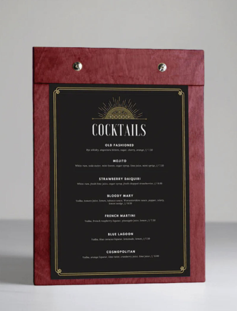 Load image into Gallery viewer, 20 x Hardwood Clipboards - 21x30cm Red Wine Custom Wood Designs __label: Multibuy walnut-20-x-hardwood-clipboards-21x30cm-53612728910167
