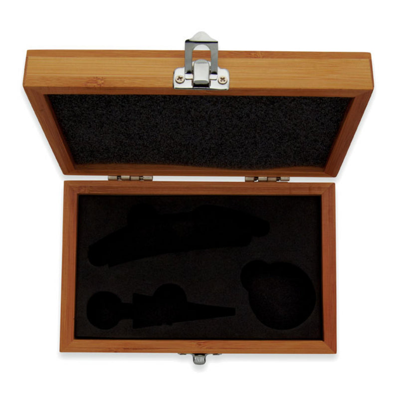 Load image into Gallery viewer, Wine Set with bamboo box pack of 25 Custom Wood Designs __label: Multibuy wineboxsetbamboopromogiftingbrandingcustomwooddesigns_30a428fc-6e93-44fe-a29d-6c002bafe2f7
